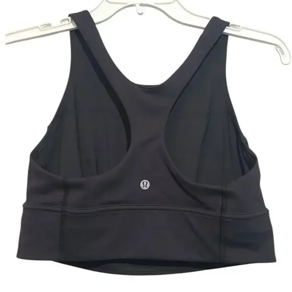Lululemon Wunder Train Bra Black 12 High Neck Long Line - Picture 2 of 4